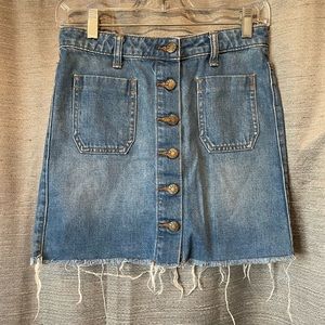 Button down jean skirt